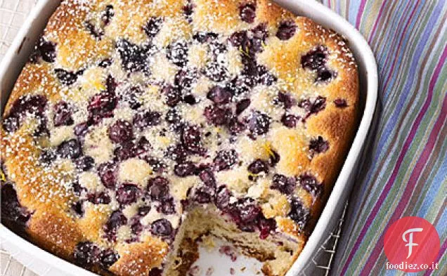 Torta snack al limone e mirtillo