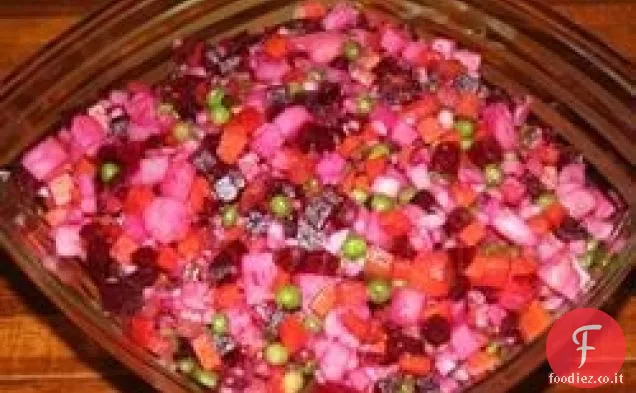 Salat ucraino Vinaigrette (insalata di barbabietole)