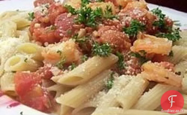 Penne con Gamberi