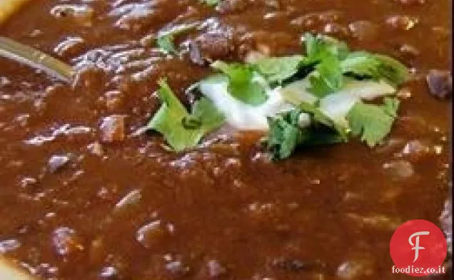 Zuppa di fagioli neri e pomodoro