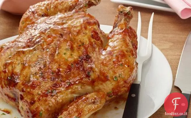 Pollo glassato all'albicocca facile
