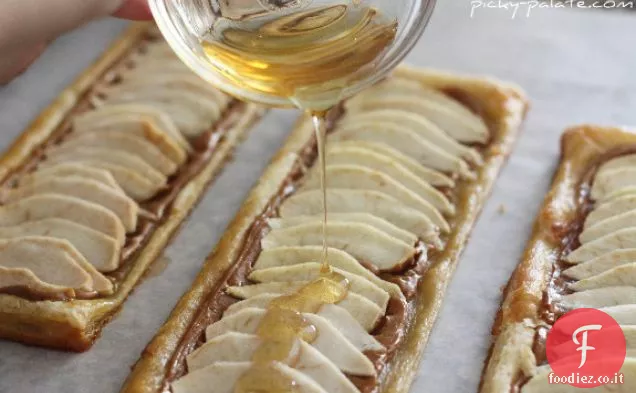 Crostata al burro di arachidi di mele al miele