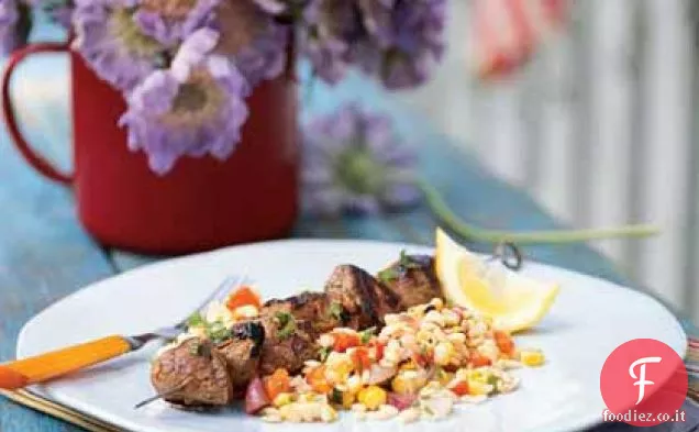 Spiedini di agnello piccanti