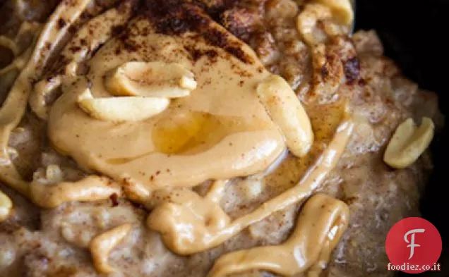 La mattina presto Burro di arachidi Banana Farina d'avena