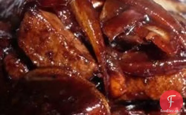 Filetto di manzo in una riduzione porto Shiitake