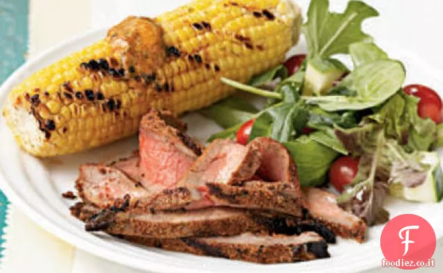 Bistecca alla griglia annerita