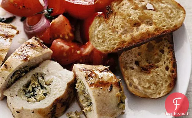 Petti di pollo ripieni con insalata di pomodoro