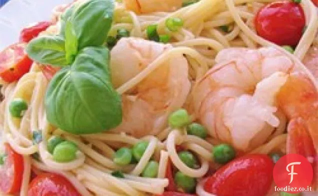 Gamberetti e piselli zucchero Snap