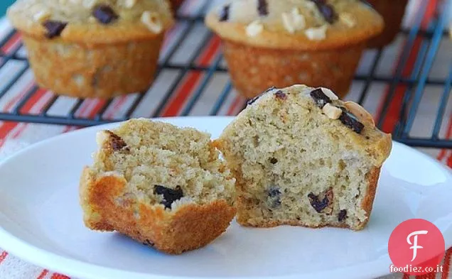 Croccante burro di arachidi, banana e cioccolato Chunk Muffin