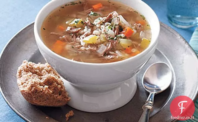 Zuppa di agnello e orzo