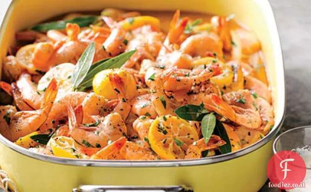 Gamberetti alla griglia brasati alla birra