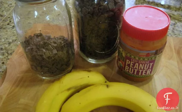 Burro di arachidi al forno + Banana Boat al cioccolato