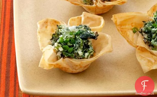 Tortine di spinaci e formaggio di capra