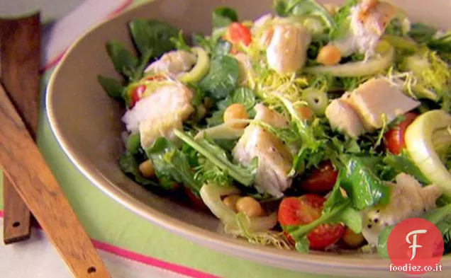 Insalata di halibut e ceci