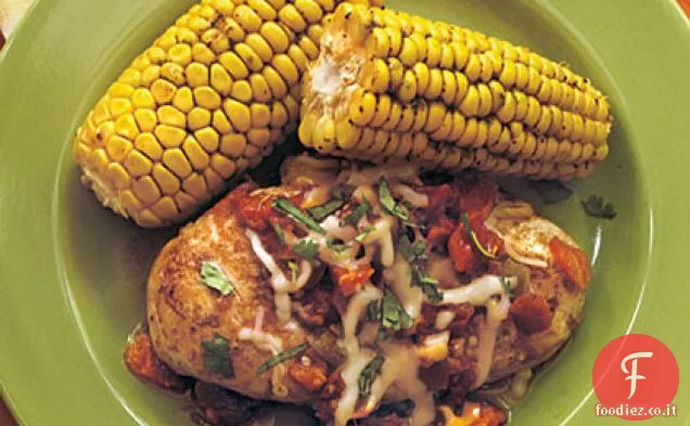 Pollo speziato di cumino con salsa di pomodoro grosso