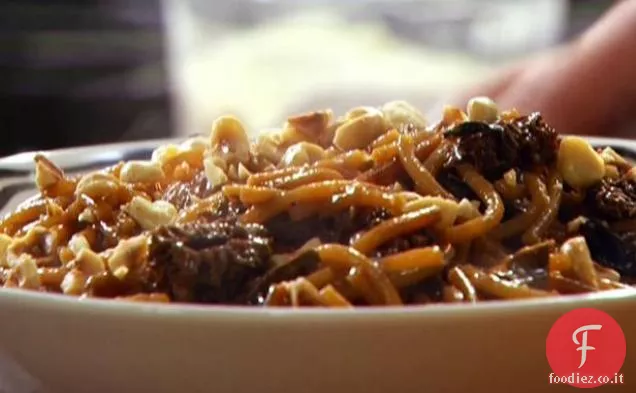 Spaghetti Spezzati ai Funghi selvatici Risotto con Rucola e Nocciole