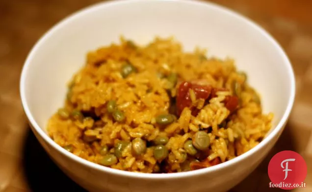 Cena stasera: Riso con piselli di piccione (Arroz con Gandules)