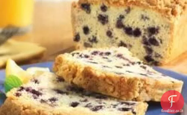 Pagnotta di torta al caffè con briciole di mirtilli