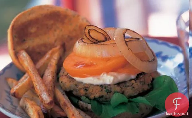 Hamburger di lenticchie rosse con Aioli