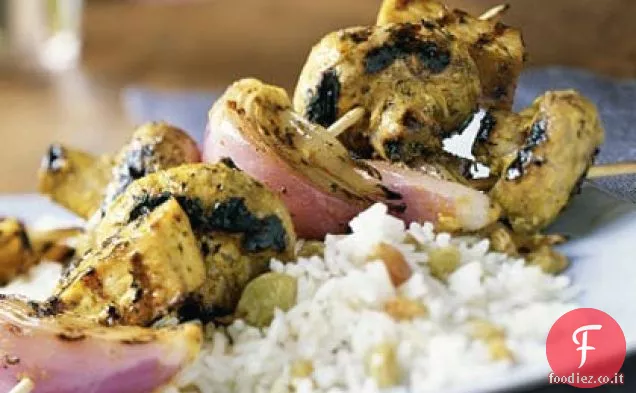 Tandoori Tofu e spiedini di verdure