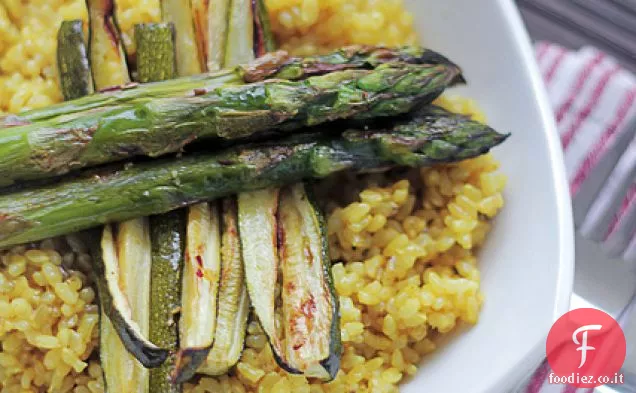 Asparagi e Zucchine Riso allo Zafferano