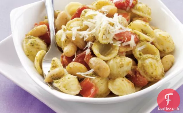Orecchiette con Fagioli Bianchi e Pesto