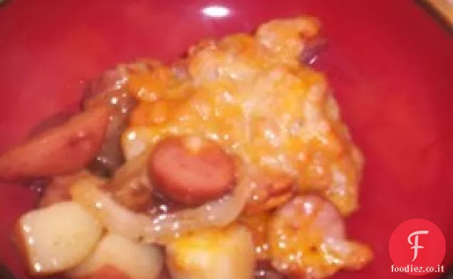 Salsiccia calda Link e fagioli Casseruola