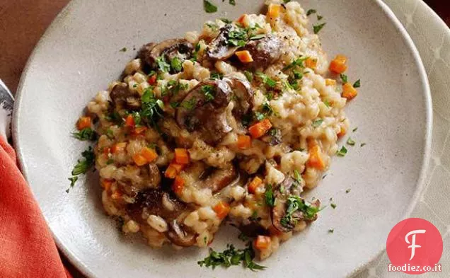 Fornello lento Risotto d'orzo ai funghi