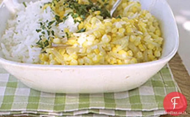 Estate mais e riso Pilaf