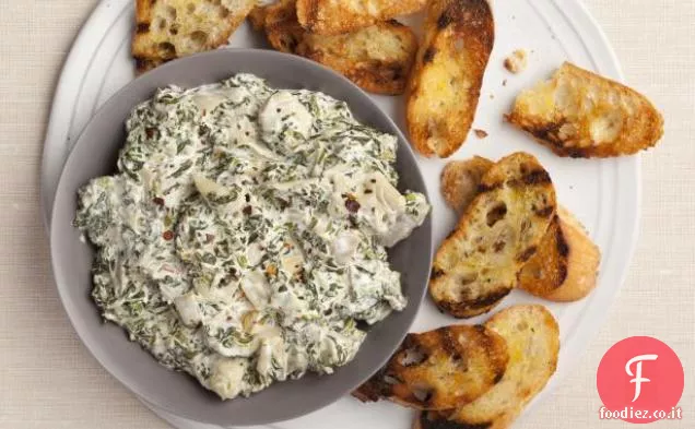 Salsa calda di spinaci e carciofi