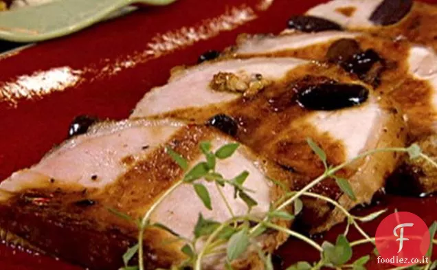 Lonza di maiale ripiena di olive