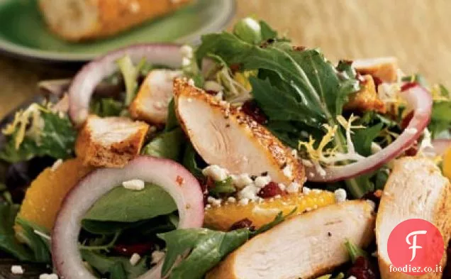 Pollo speziato e verdure con salsa di melograno