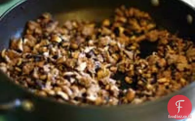Risotto italiano con salsiccia e funghi