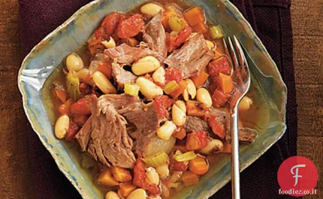 Gambi di Agnello al Dragoncello con Fagioli Cannellini