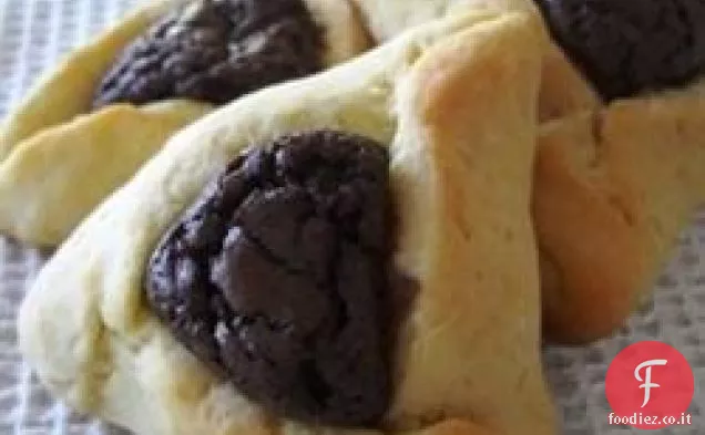 Hamentashen con ripieno di brownie