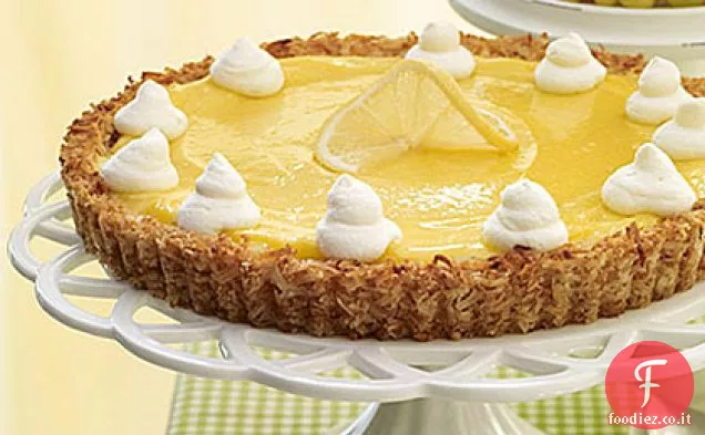 Crostata al limone con crosta di cocco