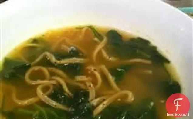 Zuppa di spinaci all'aglio
