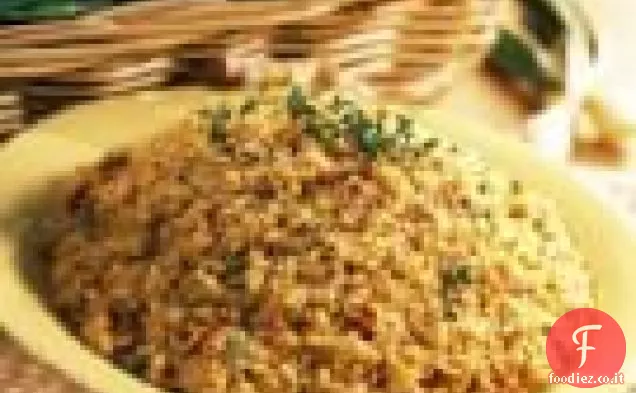 Riso integrale al forno con pomodori arrosto