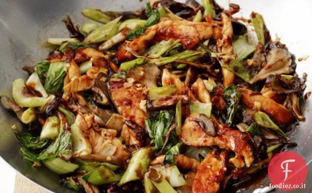Pollo cantonese e funghi