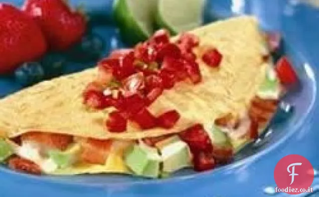 Frittata di pancetta, avocado e formaggio