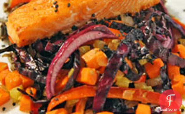 Ciotola di riso salmone-zenzero