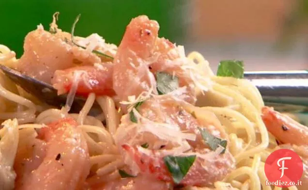 Scampi di Gamberi con Carciofi e Basilico