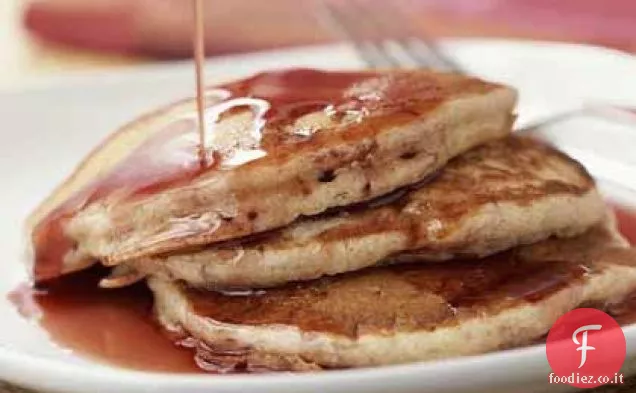 Latticello-Frittelle di banana con sciroppo di melograno