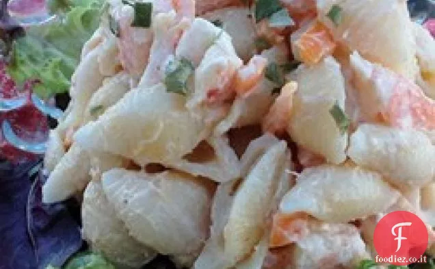 Insalata di gamberi e gusci di pasta