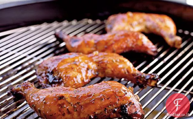 Pollo alla griglia con smalto Sriracha