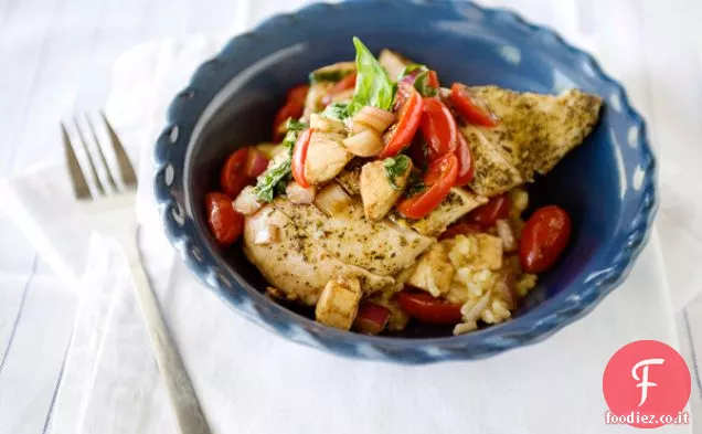 Risotto al Forno con Pollo Caprese