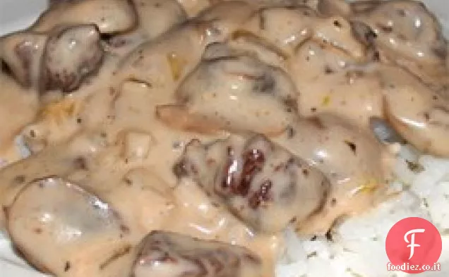 Manzo alla Stroganoff con Vino Bianco