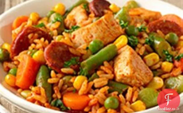 Paella di pollo veloce