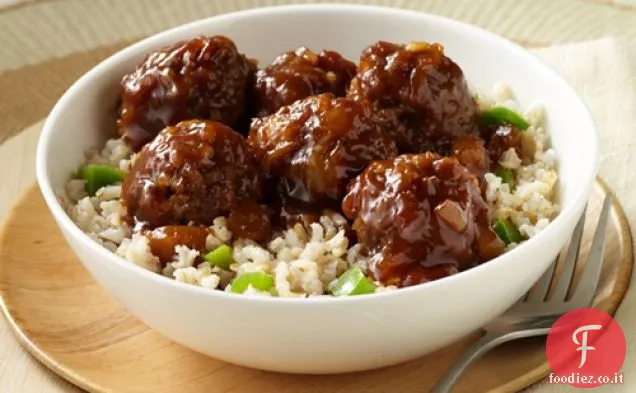 Polpette hawaiane e riso