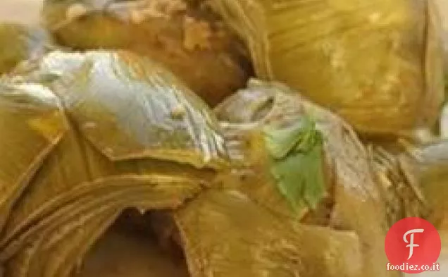 Carciofi saltati all'aglio